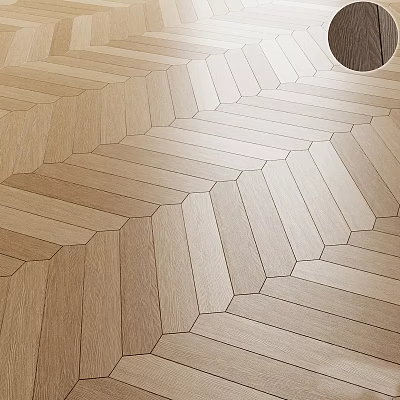 Elegant Light Wooden Flooring With Geometric Pattern And Natural Wood Grain 3d model