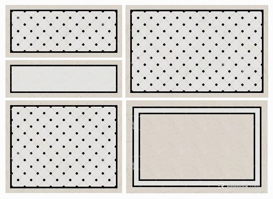 Eye Catching Floor Designs With Diverse Shapes And Dot Patterns 3d model