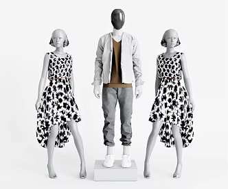 Modern Model Male Model Female Model Skirt Clothes Jacket Shoes Pants 3d model