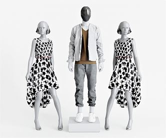 Modern Model Male Model Female Model Skirt Clothes Jacket Shoes Pants 3d model