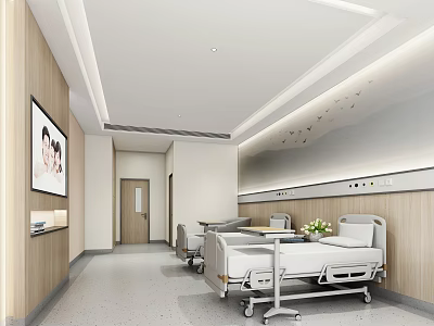 Modern Ward Hospital Ward 3d model