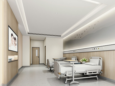 Modern Ward Hospital Ward 3d model