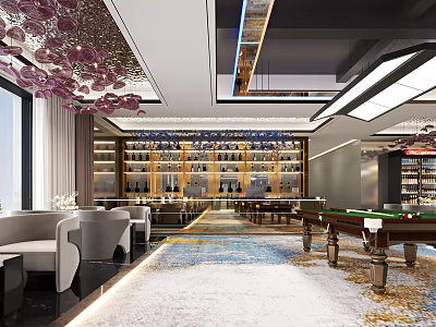 Modern Billiard Room 3d model