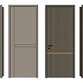 Modern Swing Door Designs With Wooden Texture And Neutral Color Finishes