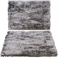 Shaggy Gray Square Carpet with Textured Pattern for Modern Living Room Decor
