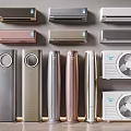 Modern Air Conditioners and Fans Wall Mounted Standing Tower Table Types Various Colors