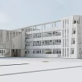 Modern School Building Design With Contemporary Architecture Open Layout And Large Glass Windows