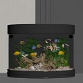 Modern fish tank embedded fish tank fish tank cabinet 3d model