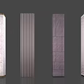Various Contemporary Column Designs Featuring Textured Finishes And Geometric Details