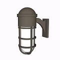 Modern White Wall Mounted Lamp with Metal Frame and Dome Shaped Shade