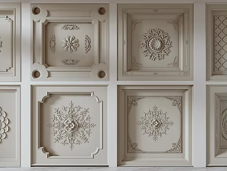 French ceiling 3d model