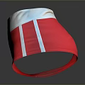 Red Soft Comfortable Underwear With White Elastic Waistband For Everyday Use