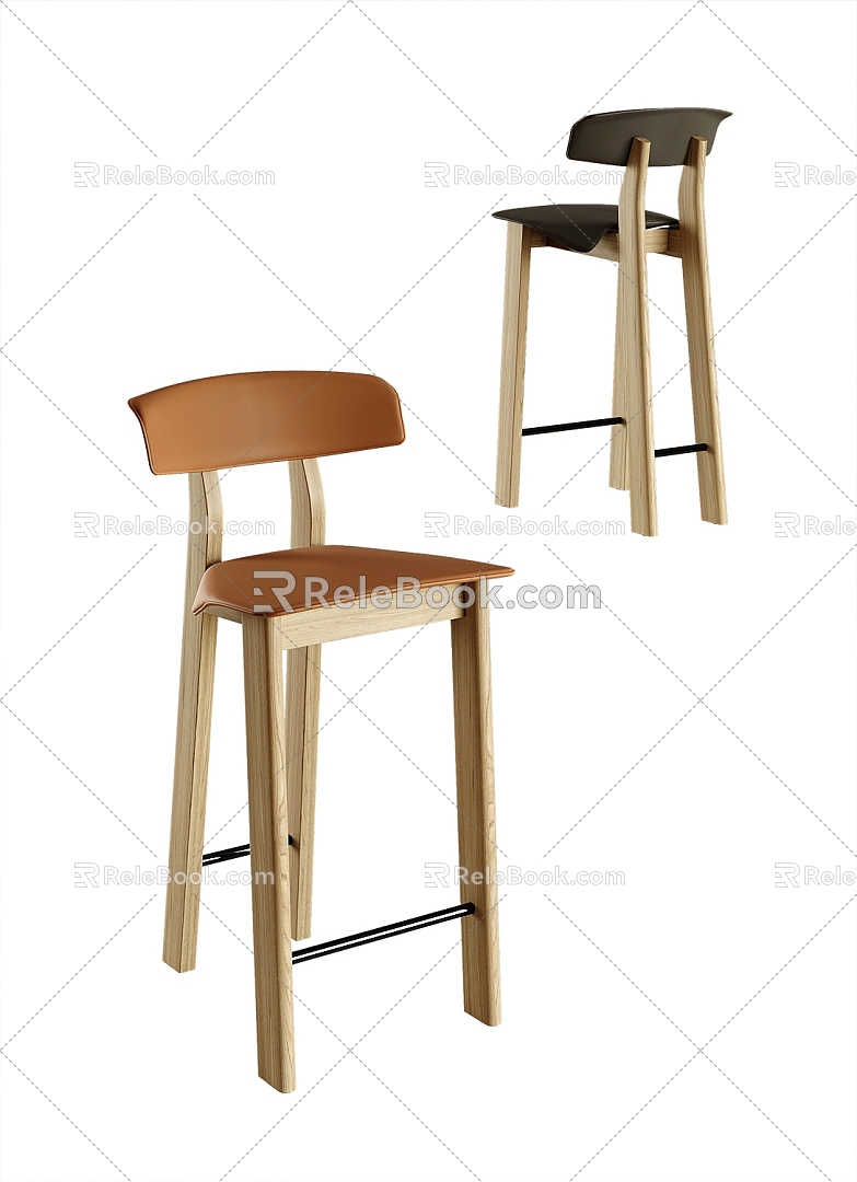 Modern Bar Chair 3d model