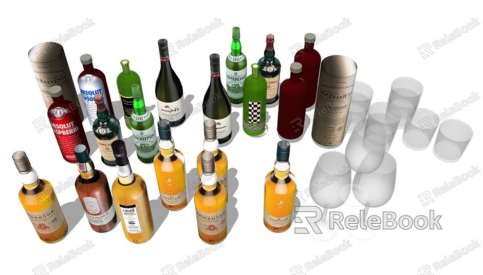 modern wine alcoholic beverages wine utensils model