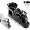 Modern Black And White Massage Chair With Comfortable Seats And Massage Balls
