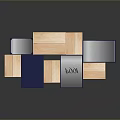 Modern Household Storage Boxes With Wooden Blue And Gray Design For Home Organization