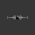 Detailed X Wing Fighter Model With Silver Finish And Multiple Engines 3d model
