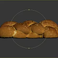 Freshly Baked Golden Brown Braided Bread With Sesame Seeds And Soft Fluffy Texture