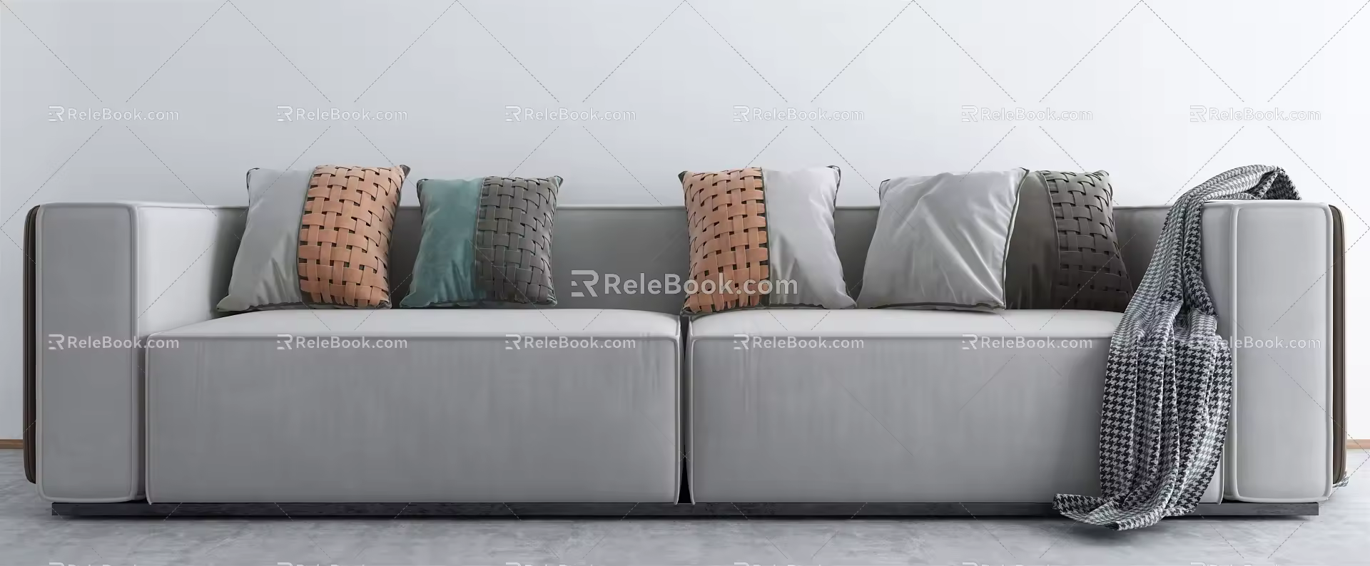 modern double sofa 3d model