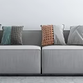 modern double sofa 3d model