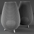 Outdoor Light Light Floor Street Rattan Pottery Pot 3d model