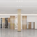 Front Desk Lobby Reception Hall Hotel Lobby Office Lobby Company Lobby 3d model