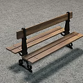 Sturdy Wooden Outdoor Bench With Metal Frame For Garden Patio Seating Area