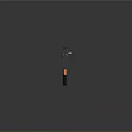Black And Orange Tactical Rifle 3D Model With Modern Design And Reflective Surface