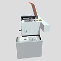 Industrial CO2 Laser Cutting Machine GJ145 Model With Open Lid Control Panel And Mobile Wheels