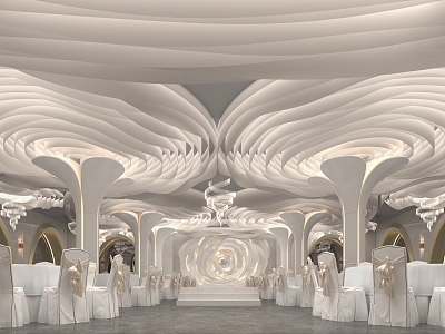 Ballroom Textured Paper Ceiling model