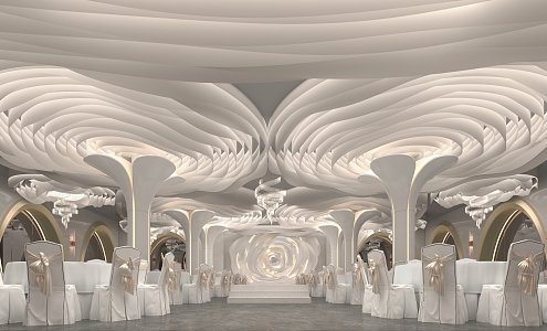 Ballroom Textured Paper Ceiling 3d model