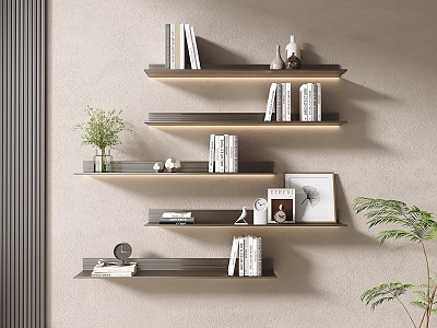 Modern Bookshelf Storage Rack 3d model