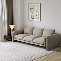 Modern Vitra Multiplayer Sofa In-line Sofa Crab Chair Sofa Three-seat Sofa Table Lamp 3d model
