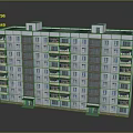 Multi Storey Residential Building Exterior Design With Multiple Balconies And Row Of Windows