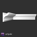 White Decorative Molding With Curved Architectural Design For Interior Decoration