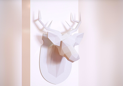 Modern animal wall decoration 3d model