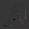 Tactical Weapon Featuring Metal Tube Tripod Stand Base Platform And Ammunition Cylinder