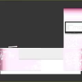 Stylish Pink And White Exhibition Stand Furniture With Floral Patterns And EMO Logo