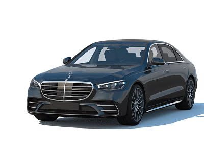 Elegant Modern Black Sedan Car With Streamlined Exterior And Distinctive Grille Design 3d model
