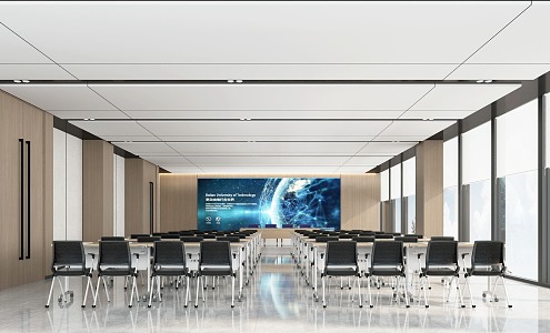 lecture hall conference room road show hall multimedia 3d model