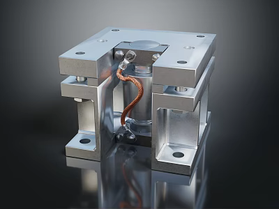 Industrial Metal Mechanical Equipment With Aluminum Frame And Copper Wire Connection 3d model