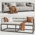 New Chinese Style Combination Sofa Double Sofa 3d model
