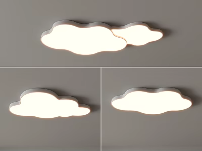 Modern Ceiling Lamp Cloud-shaped Ceiling Lamp Geometric Ultra-thin Bedroom Living Room Children's Room Simple 3d model
