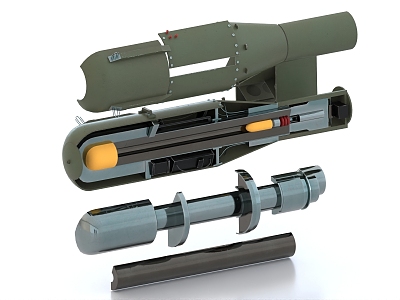 nuclear bomb interior atomic bomb interior missile dismantling hydrogen bomb dismantling nuclear bomb planing 3d model