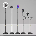 Different Design Floor Standing Mobile Holders With Screens And Cameras 3d model