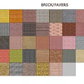 Garden Decorative Brick Pavers With Various Colorful Textured Patterns For Landscaping