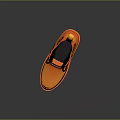 Orange Modern Casual Shoes With Black Accents Unique Heel And Comfortable Sole Design
