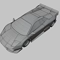 Dark Green Sports Car With Sleek Design And Black Wheels Rear Spoiler
