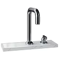Modern Chrome Kitchen Faucet With Sleek Spout And Single Handle Design