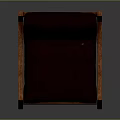 Stylish Wooden Frame Armchair With Deep Brown Upholstery And Modern Design